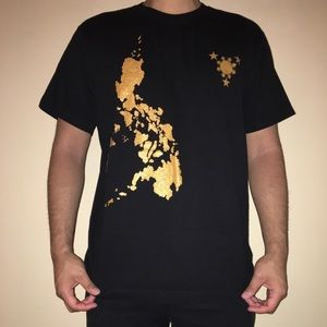 Vintage Black And Gold Philippines Island Tee